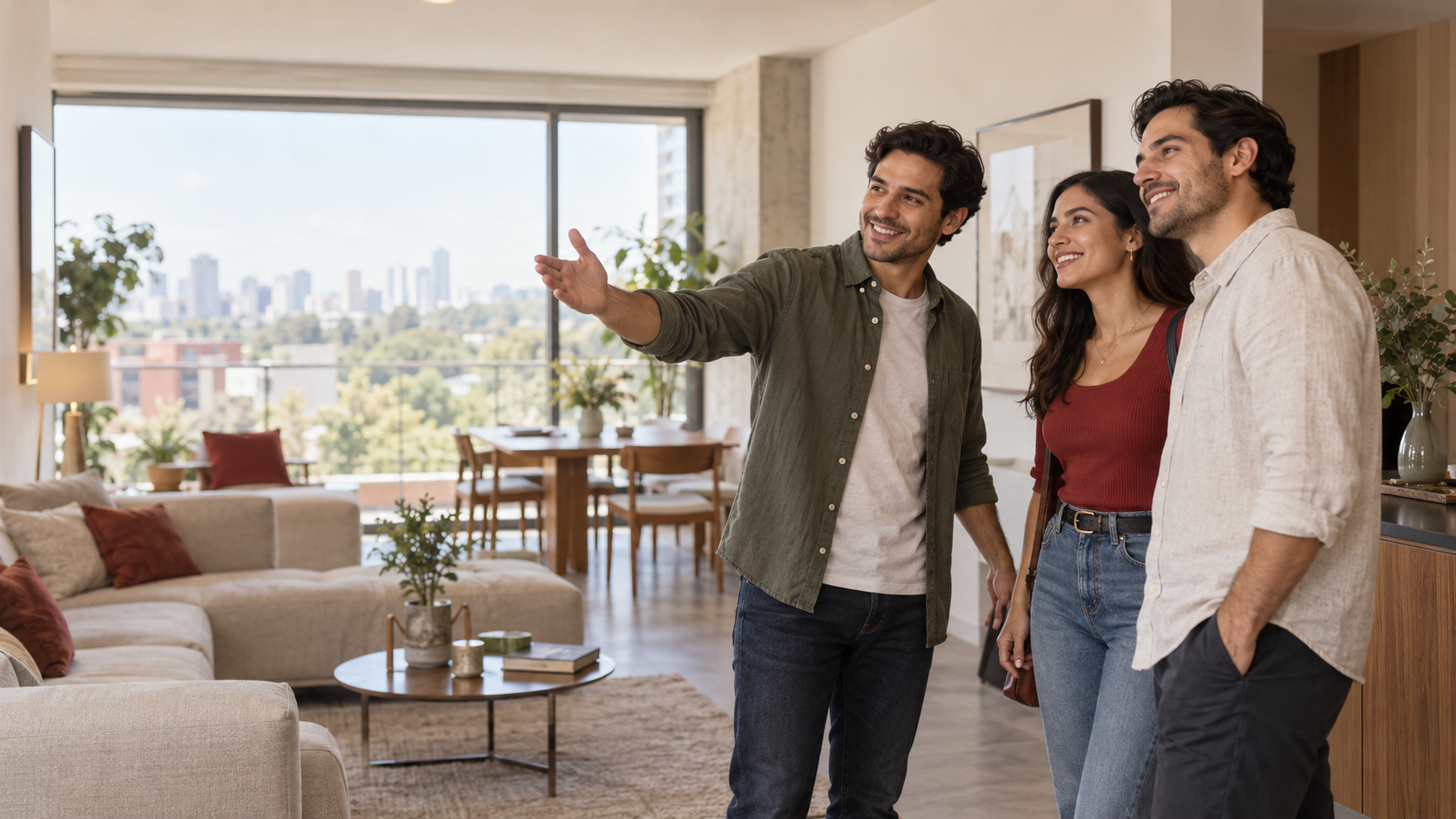 Personas conociendo su próximo hogar