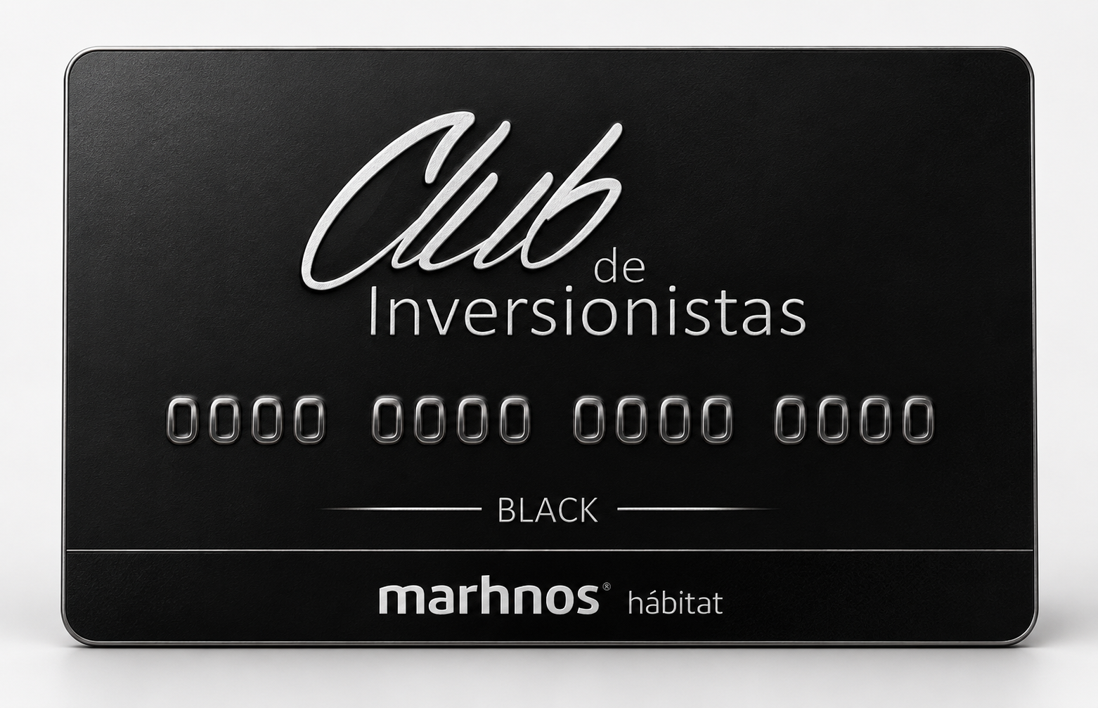 Tarjeta Black del Club de Inversionistas Marhnos Hábitat